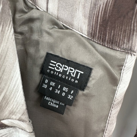 Esprit Collection Gray Tie Dye Silk Halter Neck Sleeveless Midi Dress Size 0 - Picture 8 of 12